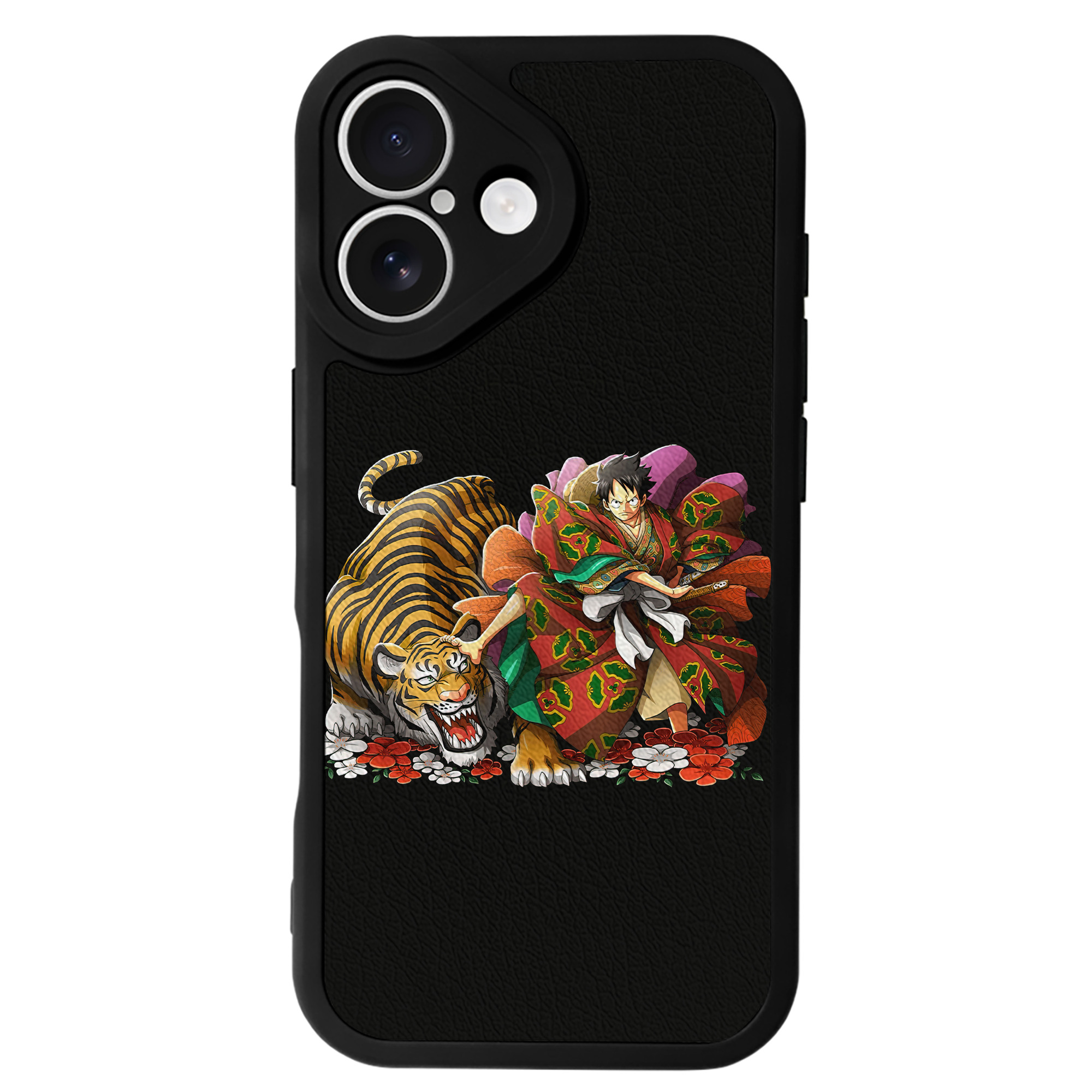 （画像用） ワンピース モンキー・D・ルフィ ONE PIECE Monkey D. Luffy 【iPhone 16シリーズ対応】シリコンスマホケース（レザー調） 材質：シリコン